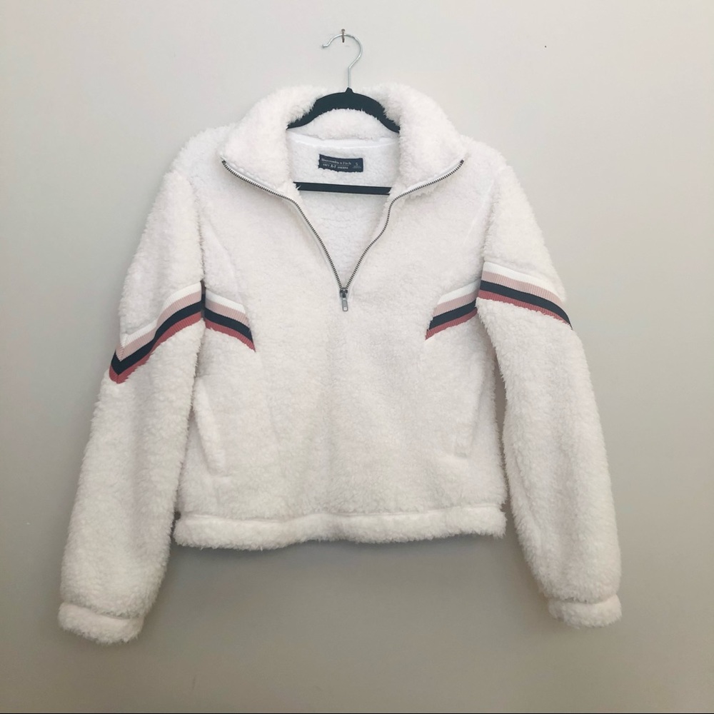 NWOT Abercrombie Sherpa Half Zip Sweatshirt